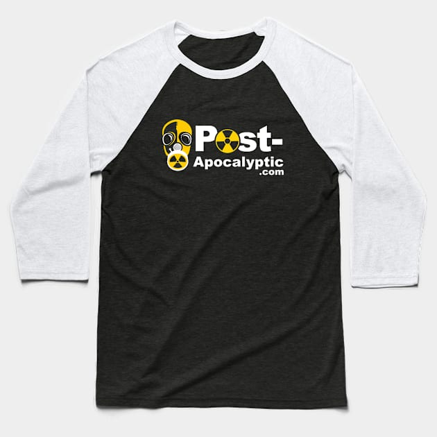 Post Apocalyptic .com Typography Baseball T-Shirt by PostApocalyptic